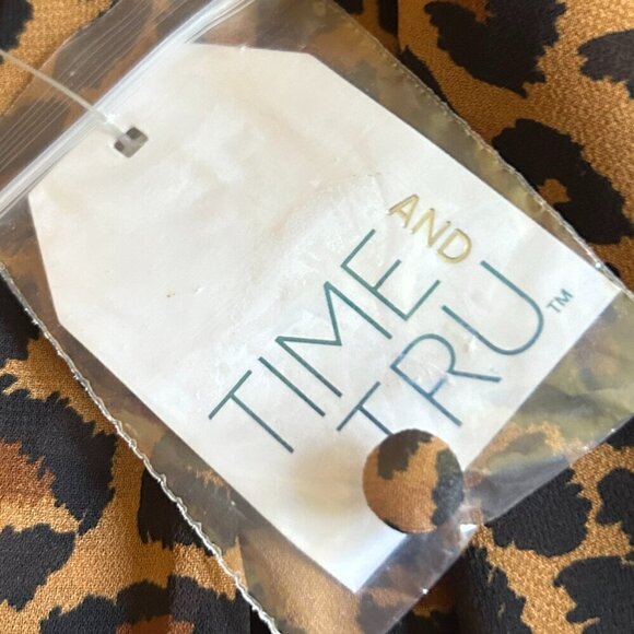 Time & Tru SZ S NWT Leopard print babydoll style 2-Piece dress Animal Boho - Picture 13 of 14